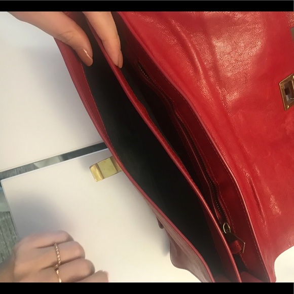 Red leather Proenza Schouler PS1 clutch - Picture 4 of 6